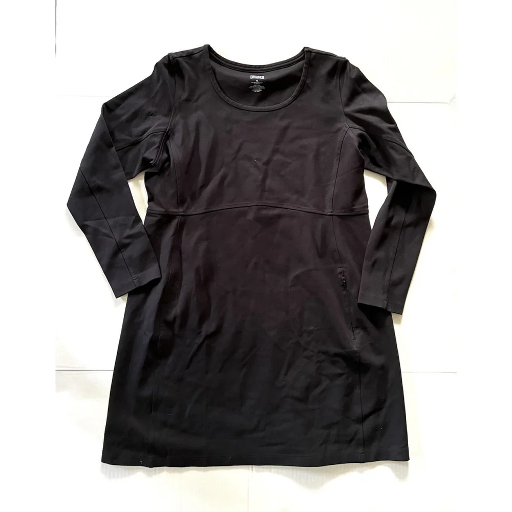 Duluth Trading Company Long Sleeve Ponte Knit Wearwithall Dress XL Black - Picture 1 of 8